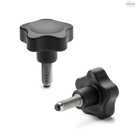 Elesa Lobe knobs with solid section, VC.692/50-SST-p-M10x40-PO VC.692-SST-p-P